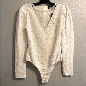 Lulus floral sheer lace bodysuit
